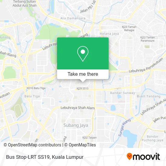Bus Stop-LRT SS19 map