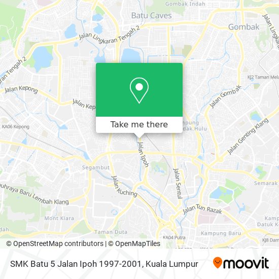Peta SMK Batu 5 Jalan Ipoh 1997-2001