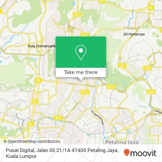 Pusat Digital, Jalan SS 21 / 1A 47400 Petaling Jaya map