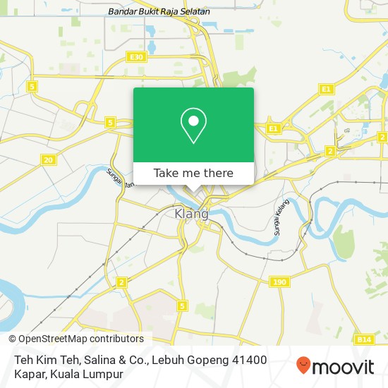 Teh Kim Teh, Salina & Co., Lebuh Gopeng 41400 Kapar map