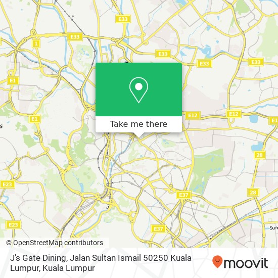 J's Gate Dining, Jalan Sultan Ismail 50250 Kuala Lumpur map