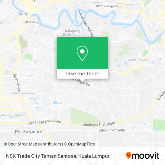 NSK Trade City Taman Sentosa map