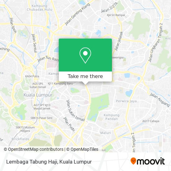 How to get to Lembaga Tabung Haji in Kuala Lumpur by Bus or MRT & LRT?