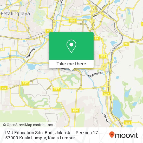 IMU Education Sdn. Bhd., Jalan Jalil Perkasa 17 57000 Kuala Lumpur map