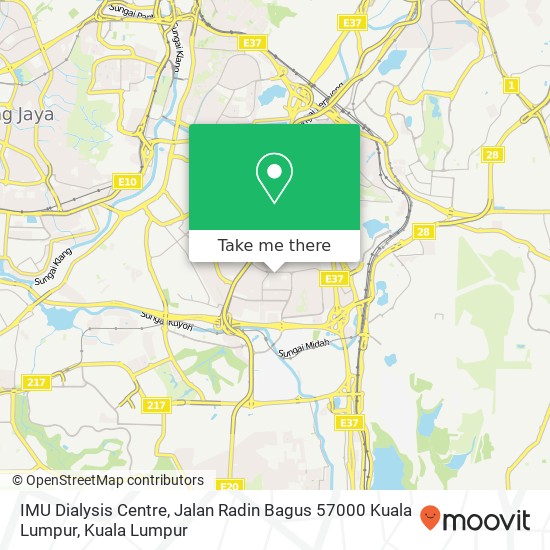 Peta IMU Dialysis Centre, Jalan Radin Bagus 57000 Kuala Lumpur