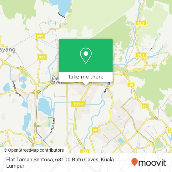 Flat Taman Sentosa, 68100 Batu Caves map