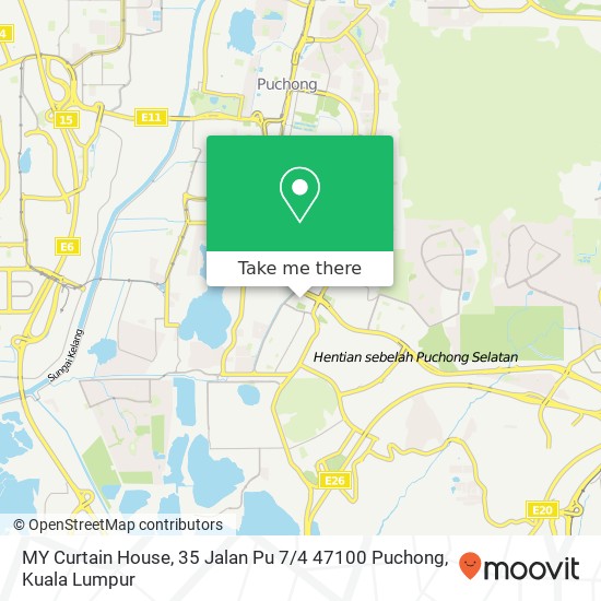 Peta MY Curtain House, 35 Jalan Pu 7 / 4 47100 Puchong