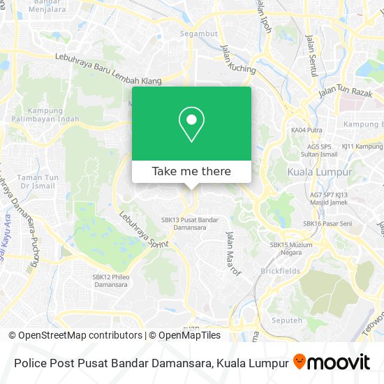 Police Post Pusat Bandar Damansara map