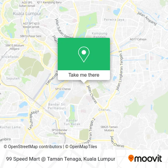 99 Speed Mart @ Taman Tenaga map