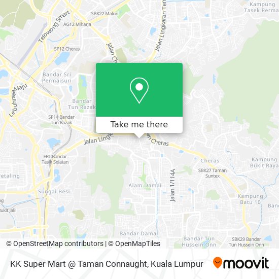 KK Super Mart @ Taman Connaught map