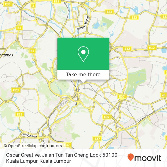 Peta Oscar Creative, Jalan Tun Tan Cheng Lock 50100 Kuala Lumpur