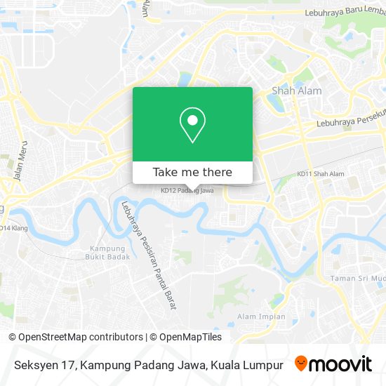 Seksyen 17, Kampung Padang Jawa map