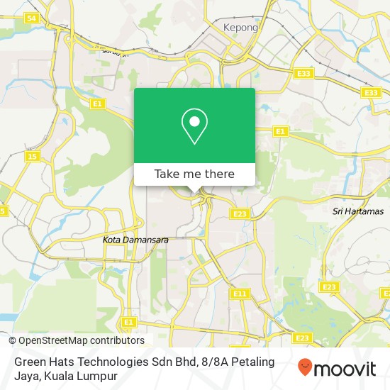 Green Hats Technologies Sdn Bhd, 8 / 8A Petaling Jaya map