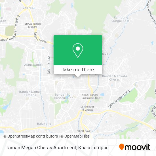 Taman Megah Cheras Apartment map