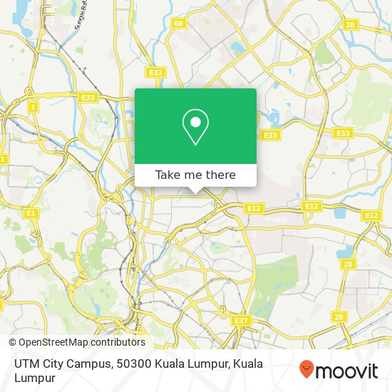 Peta UTM City Campus, 50300 Kuala Lumpur