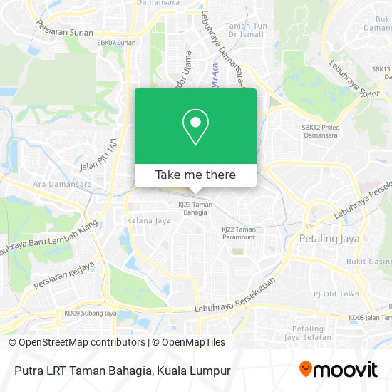 Putra LRT Taman Bahagia map