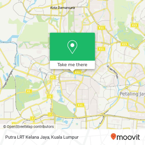 Peta Putra LRT Kelana Jaya