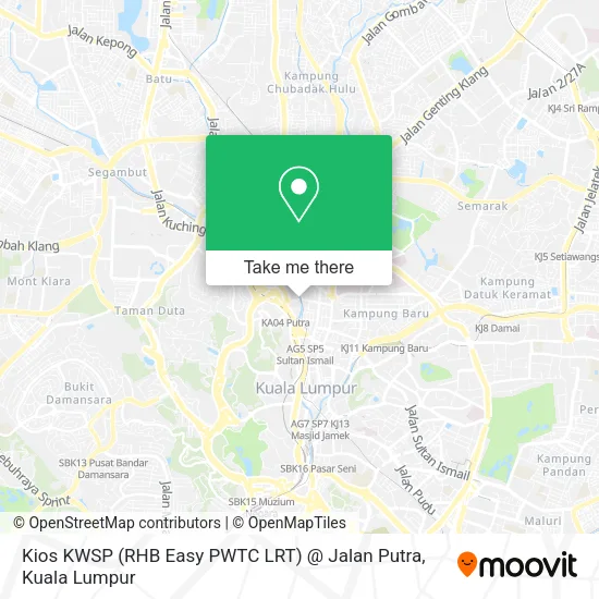 Kios KWSP (RHB Easy PWTC LRT) @ Jalan Putra map