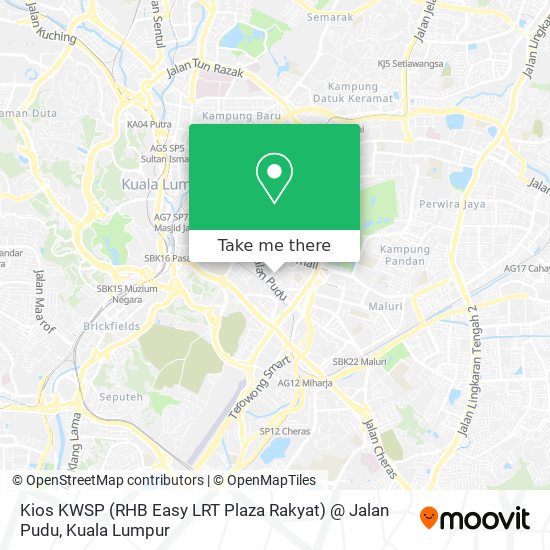 Peta Kios KWSP (RHB Easy LRT Plaza Rakyat) @ Jalan Pudu