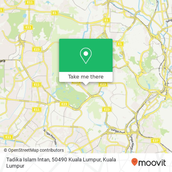 Peta Tadika Islam Intan, 50490 Kuala Lumpur