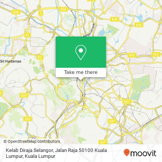 Kelab Diraja Selangor, Jalan Raja 50100 Kuala Lumpur map