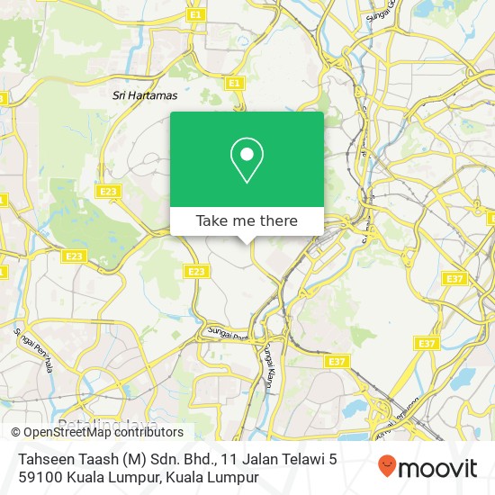 Peta Tahseen Taash (M) Sdn. Bhd., 11 Jalan Telawi 5 59100 Kuala Lumpur