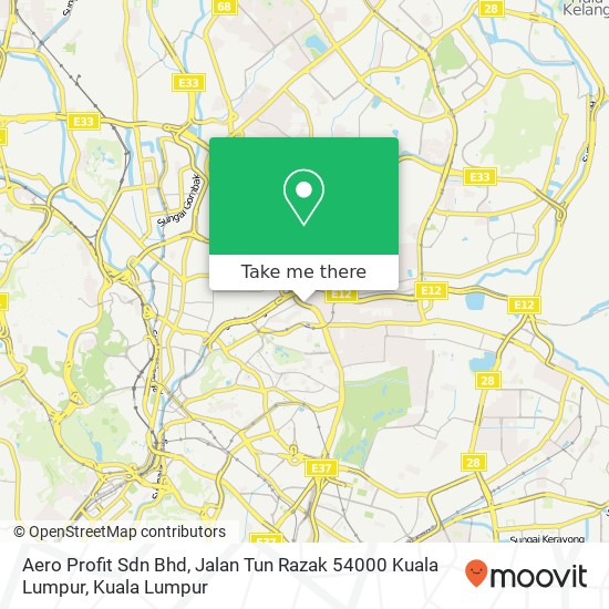 Aero Profit Sdn Bhd, Jalan Tun Razak 54000 Kuala Lumpur map