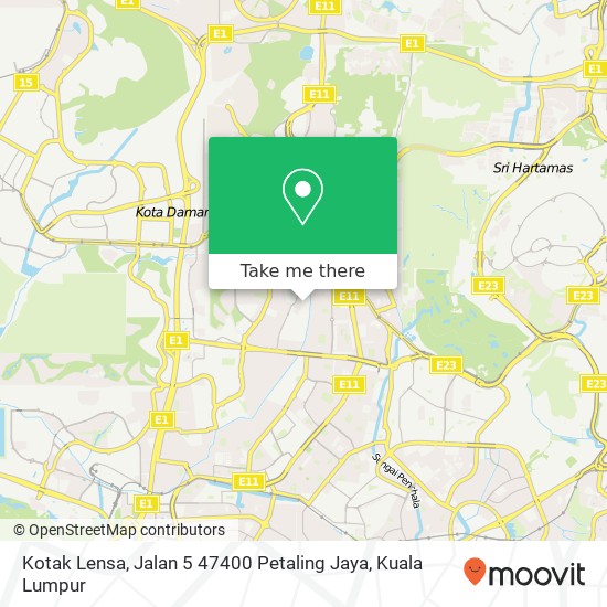 Peta Kotak Lensa, Jalan 5 47400 Petaling Jaya