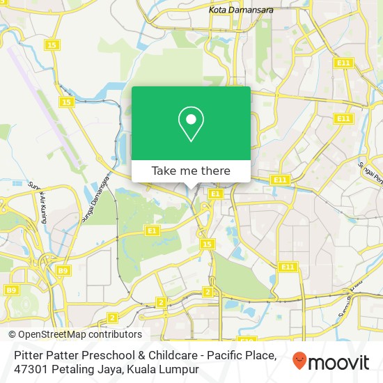 Pitter Patter Preschool & Childcare - Pacific Place, 47301 Petaling Jaya map
