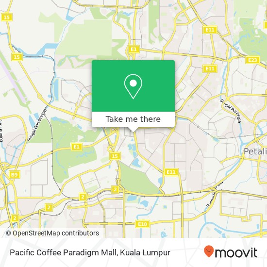 Pacific Coffee Paradigm Mall map