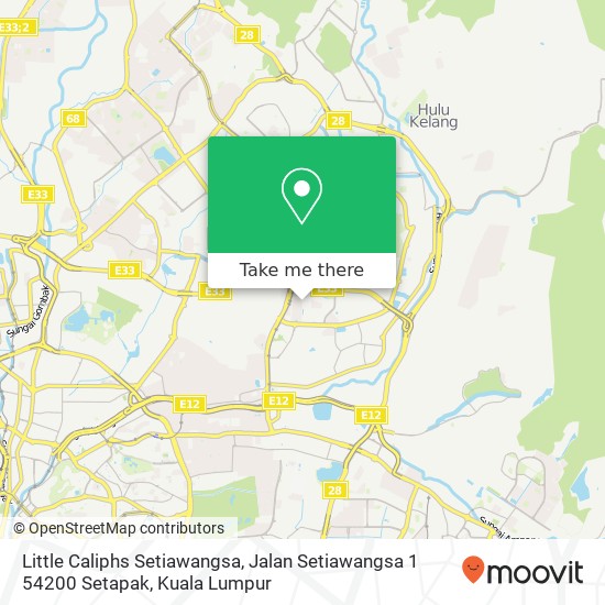 Peta Little Caliphs Setiawangsa, Jalan Setiawangsa 1 54200 Setapak