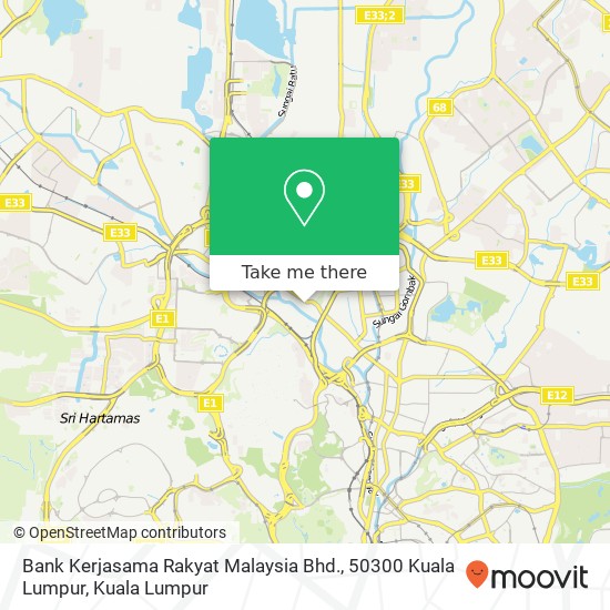 Bank Kerjasama Rakyat Malaysia Bhd., 50300 Kuala Lumpur map