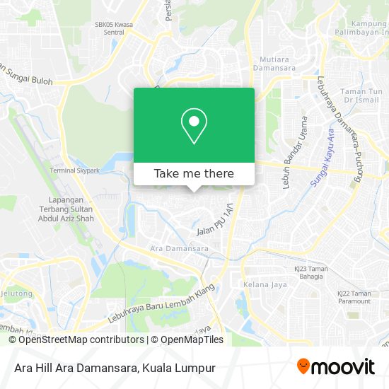 Ara Hill Ara Damansara map