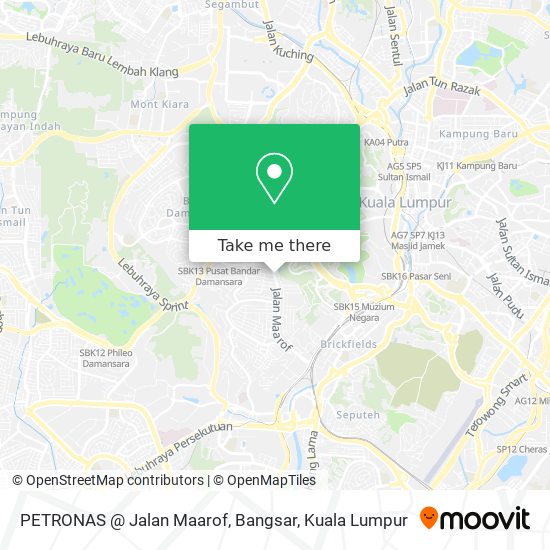 PETRONAS @ Jalan Maarof, Bangsar map