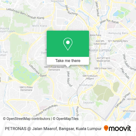 PETRONAS @ Jalan Maarof, Bangsar map
