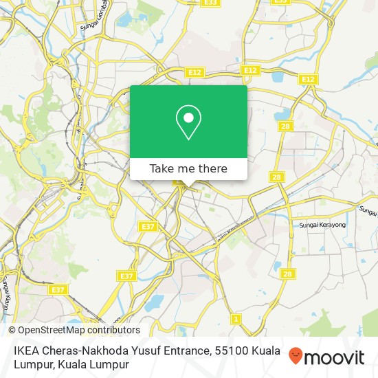 IKEA Cheras-Nakhoda Yusuf Entrance, 55100 Kuala Lumpur map