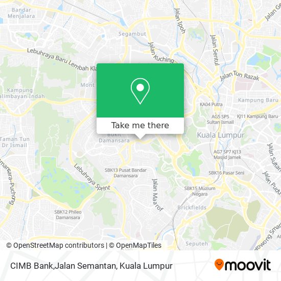 Peta CIMB Bank,Jalan Semantan