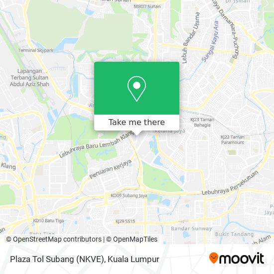 Peta Plaza Tol Subang (NKVE)