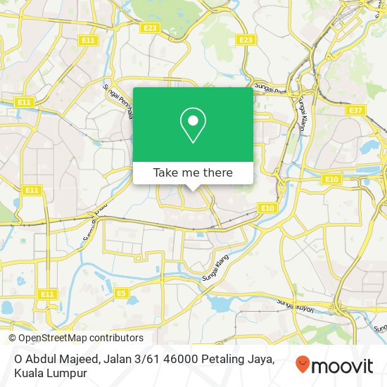 O Abdul Majeed, Jalan 3 / 61 46000 Petaling Jaya map