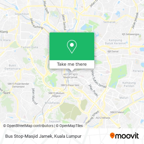 Peta Bus Stop-Masjid Jamek