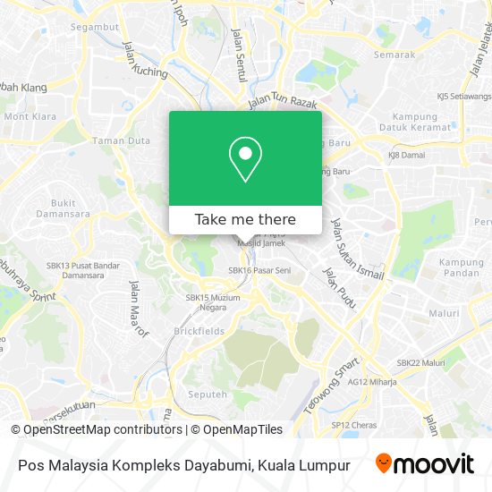 Pos Malaysia Kompleks Dayabumi map