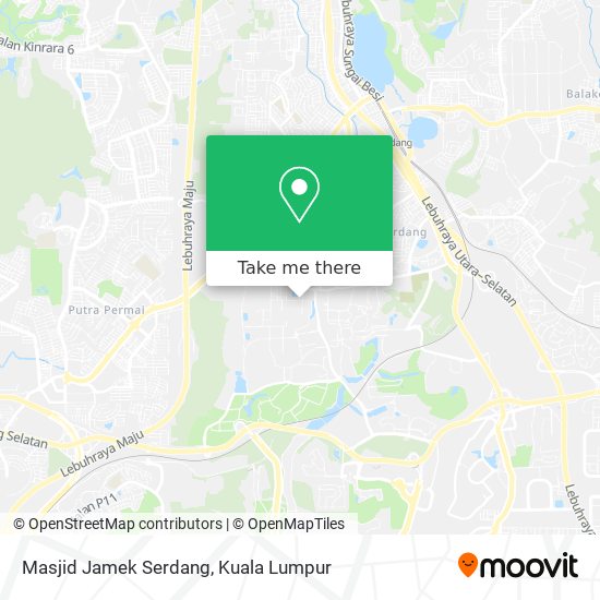 Masjid Jamek Serdang map