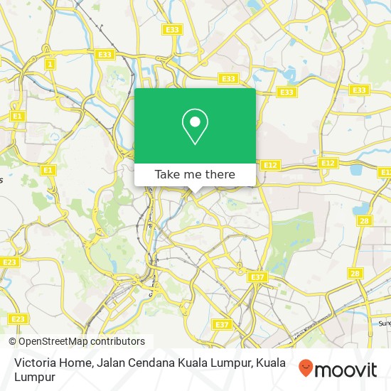 Peta Victoria Home, Jalan Cendana Kuala Lumpur