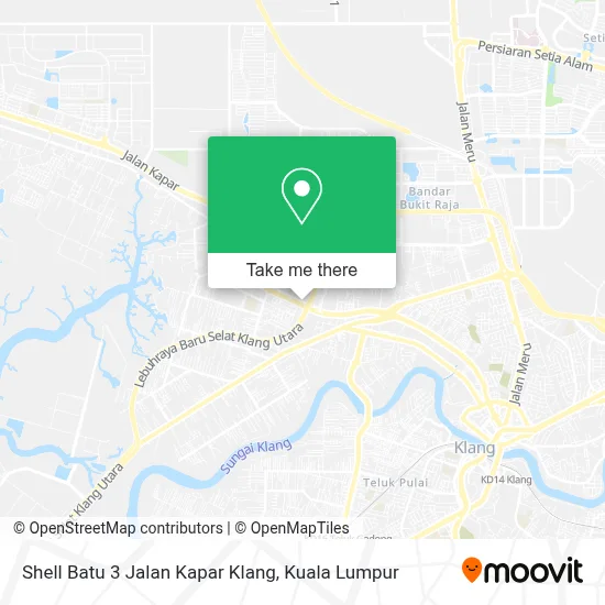 Shell Batu 3 Jalan Kapar Klang map