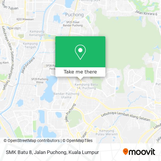 Peta SMK Batu 8, Jalan Puchong