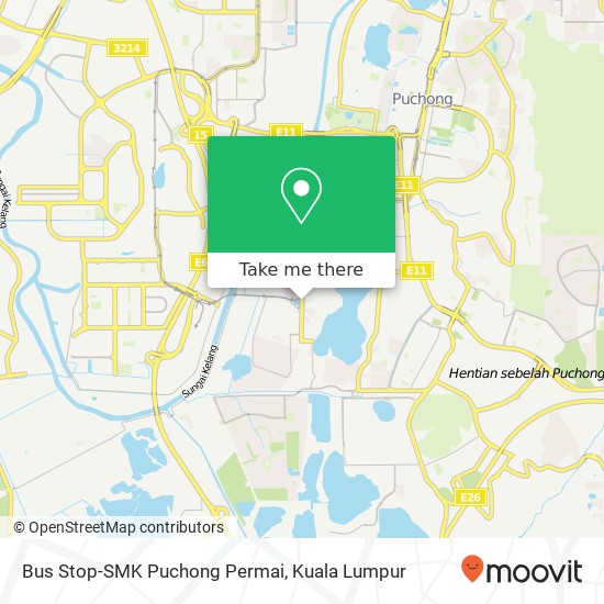 Bus Stop-SMK Puchong Permai map