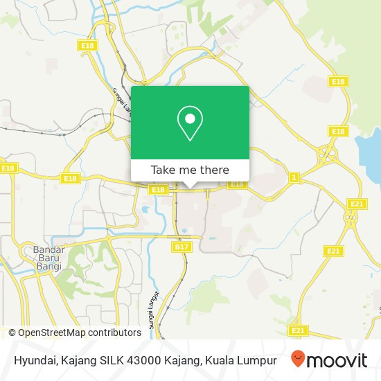 Hyundai, Kajang SILK 43000 Kajang map