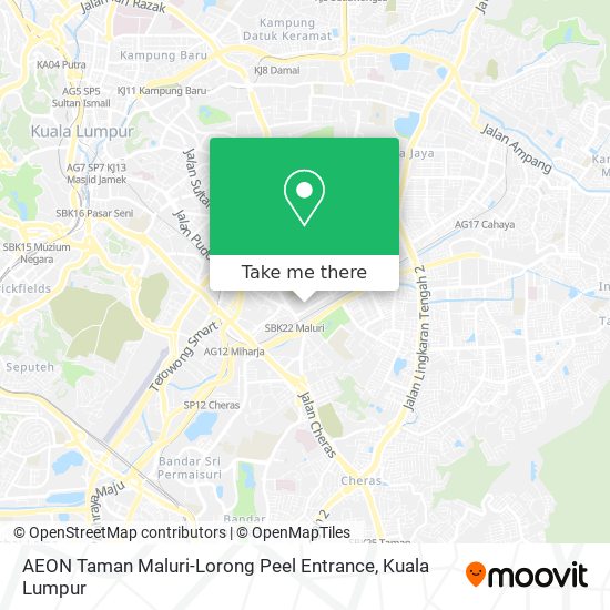 Peta AEON Taman Maluri-Lorong Peel Entrance