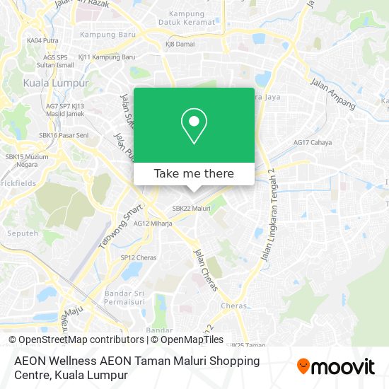 AEON Wellness AEON Taman Maluri Shopping Centre map