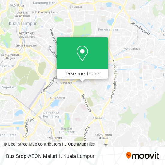Bus Stop-AEON Maluri 1 map